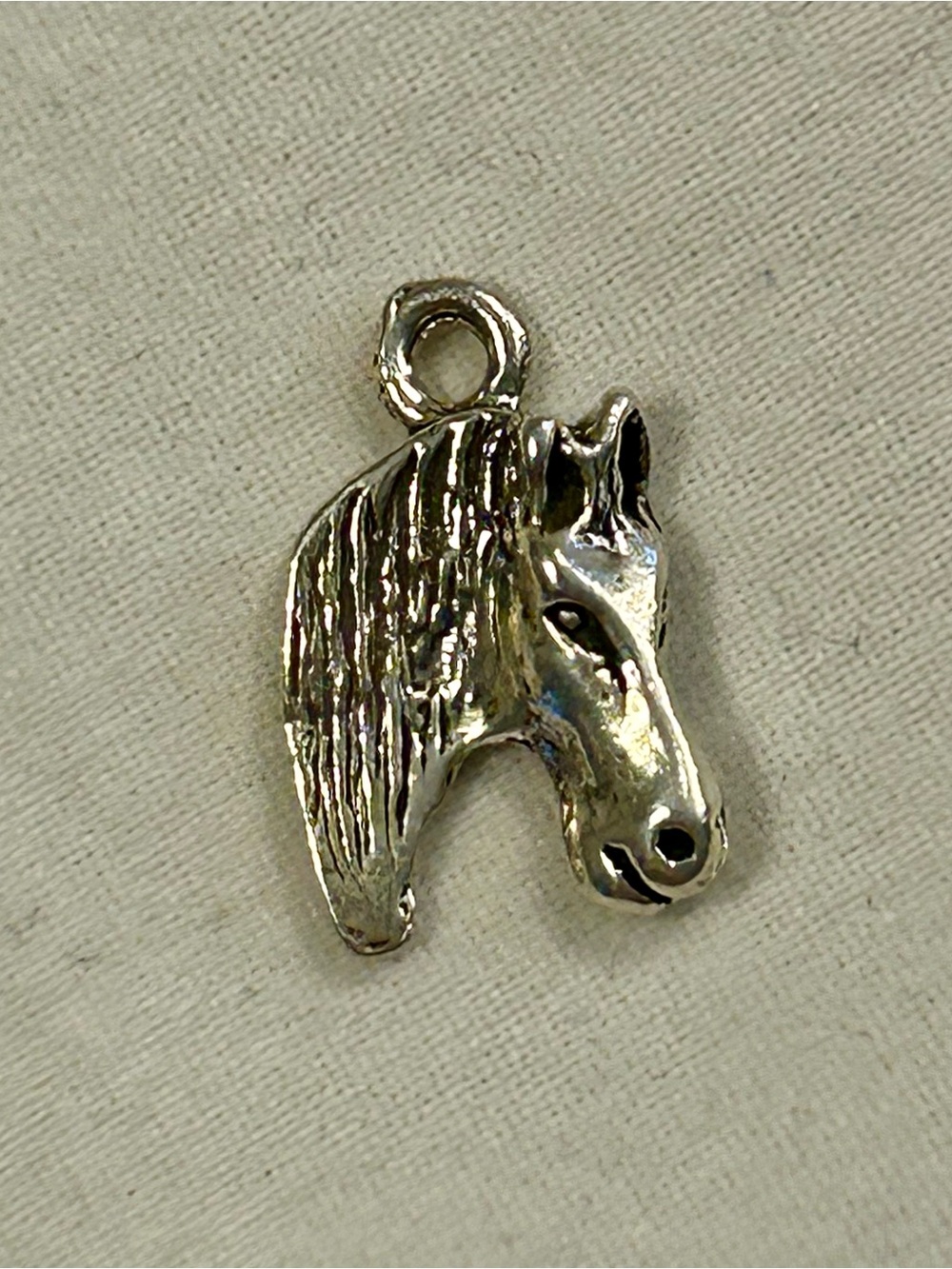 Solid Sterling Silver Horse Head Charm